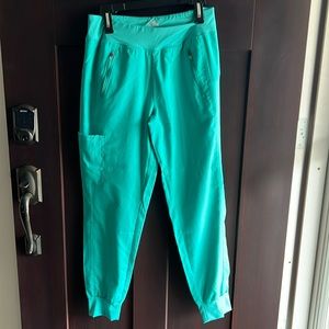 Healing Hands aqua jogger style scrub pants
